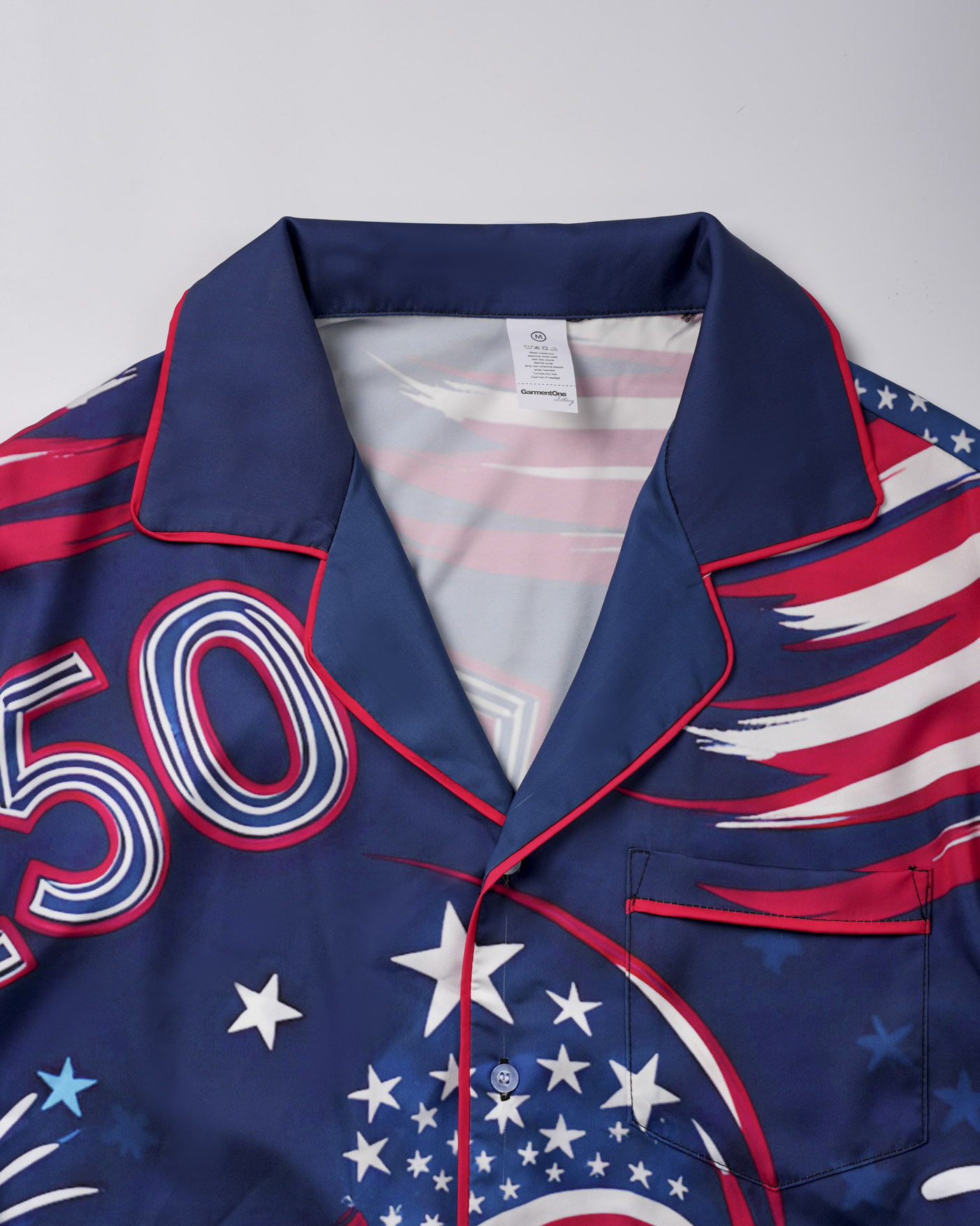 All-over Print Men's Satin Pajamas Set