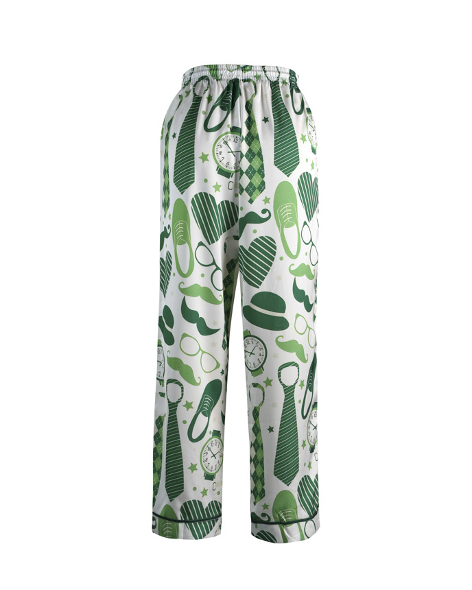All-over Print Men's Satin Pajama Pants