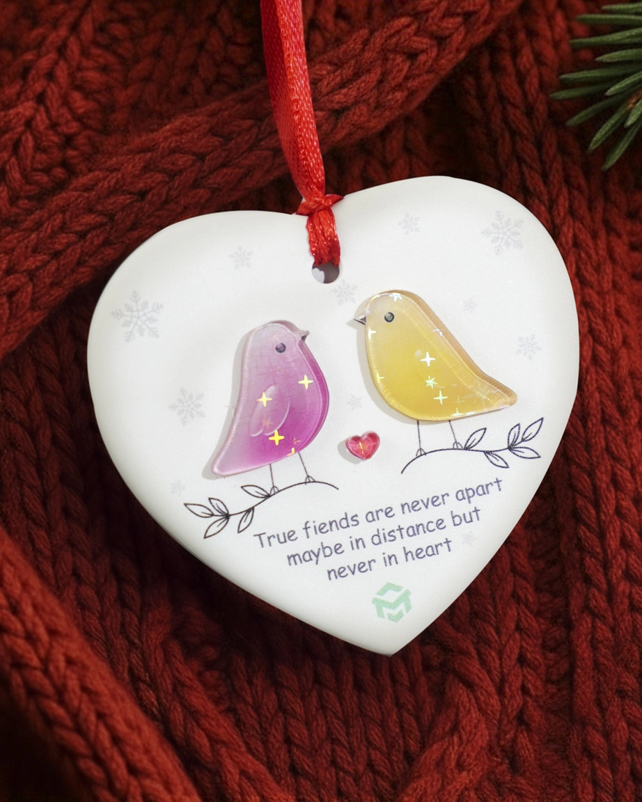 Ceramic and Hologram Ornament