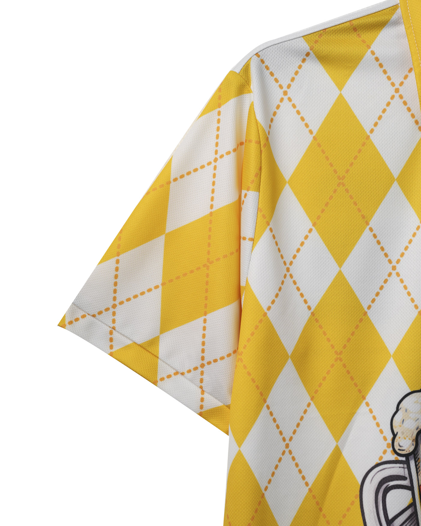 All-over Print Zip Polo Shirt (Lightweight)