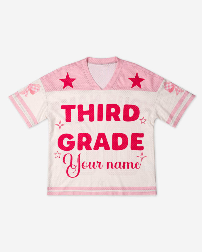 All-over Print Kid and Youth Drop Shoulder Mesh Football Jersey