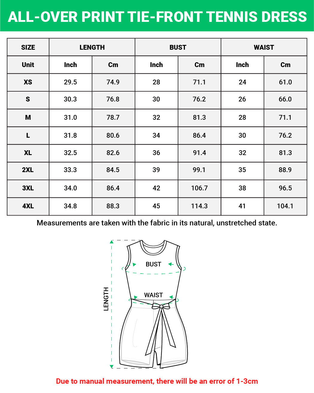 All-over Print Tie-Front Tennis Dress