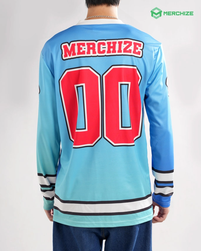 All-over Print Lace Neck Hockey Jersey