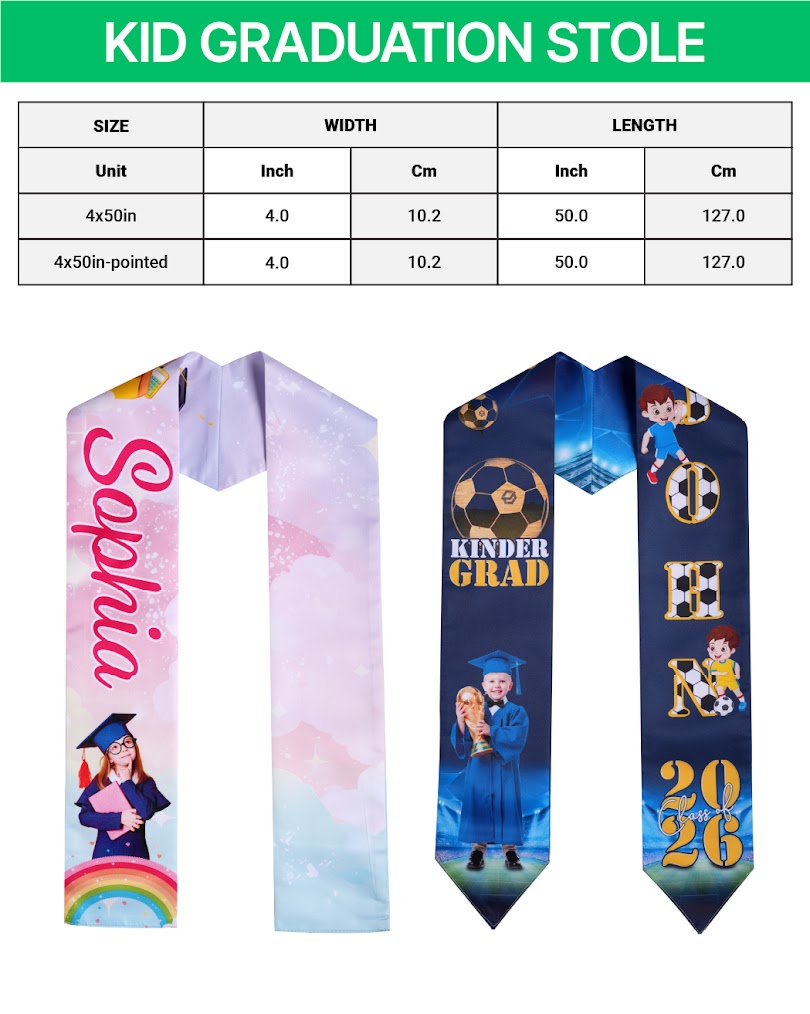 Kid Satin Graduation Stole