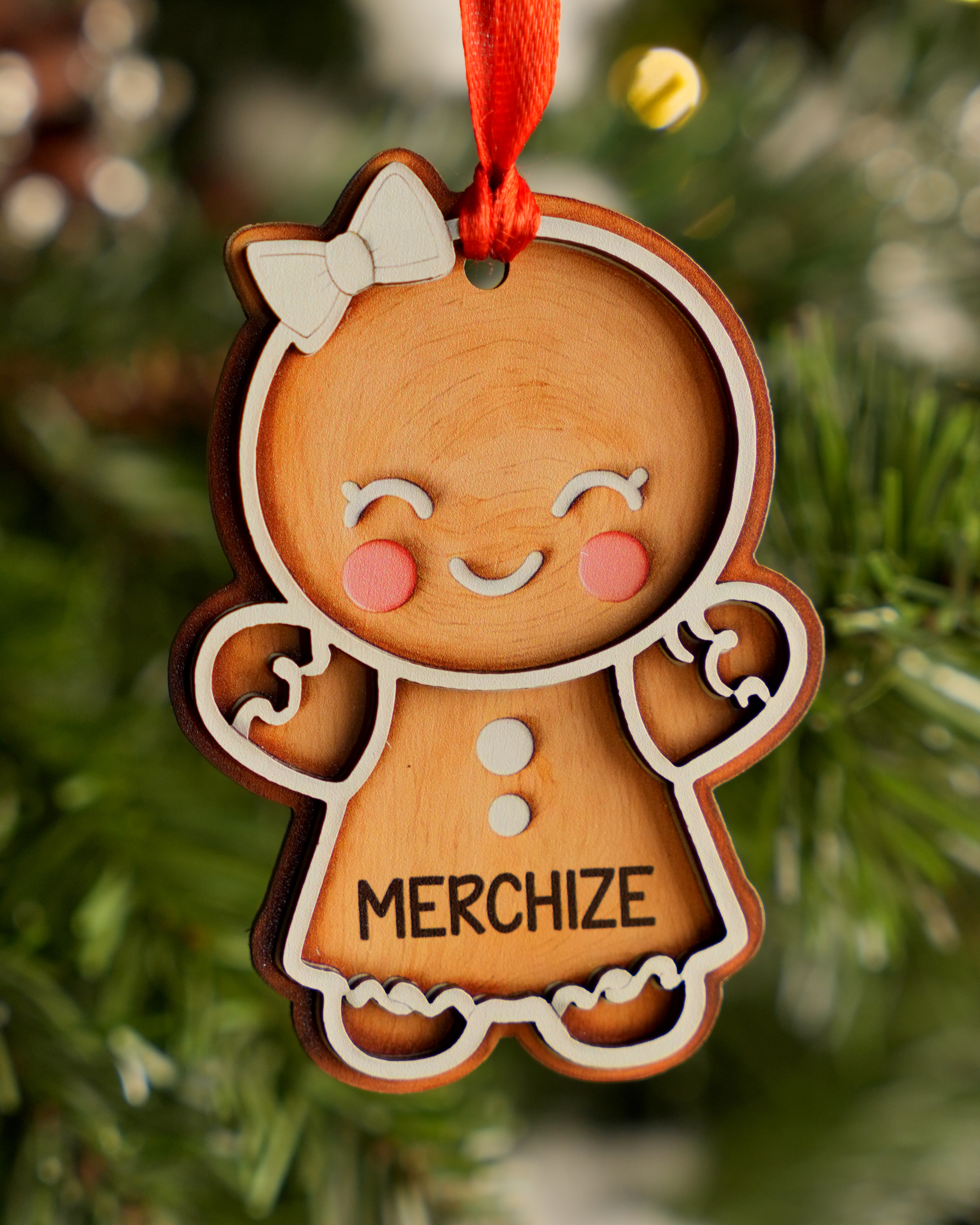 Custom Shape 2-Layered Wood Ornament