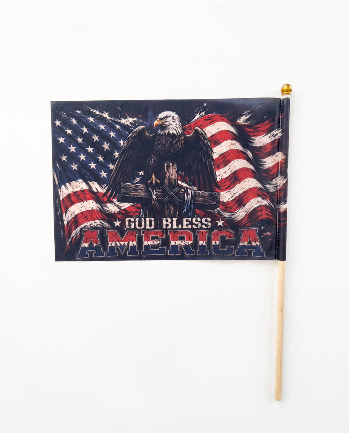 2-side Printed Hand Flag (Made in US)