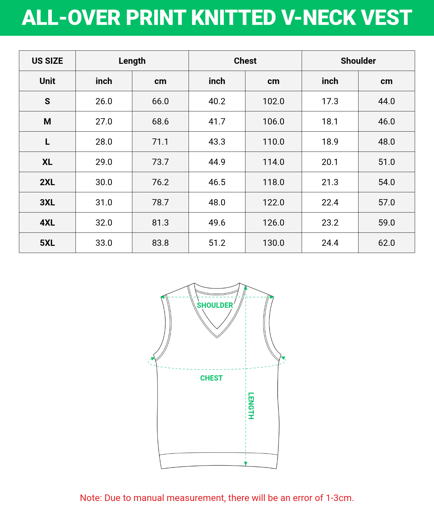 All-over Print Knitted V-Neck Vest