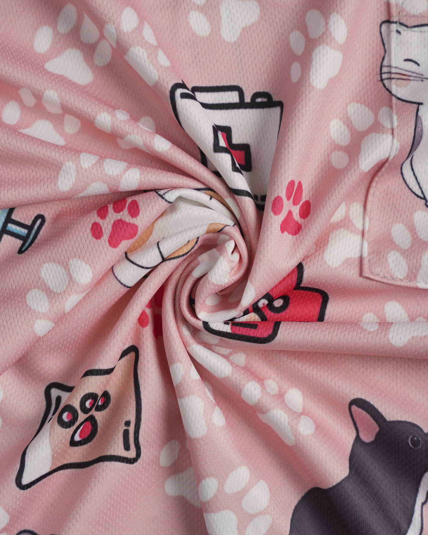 All-over Print Women's Medical Scrub Top