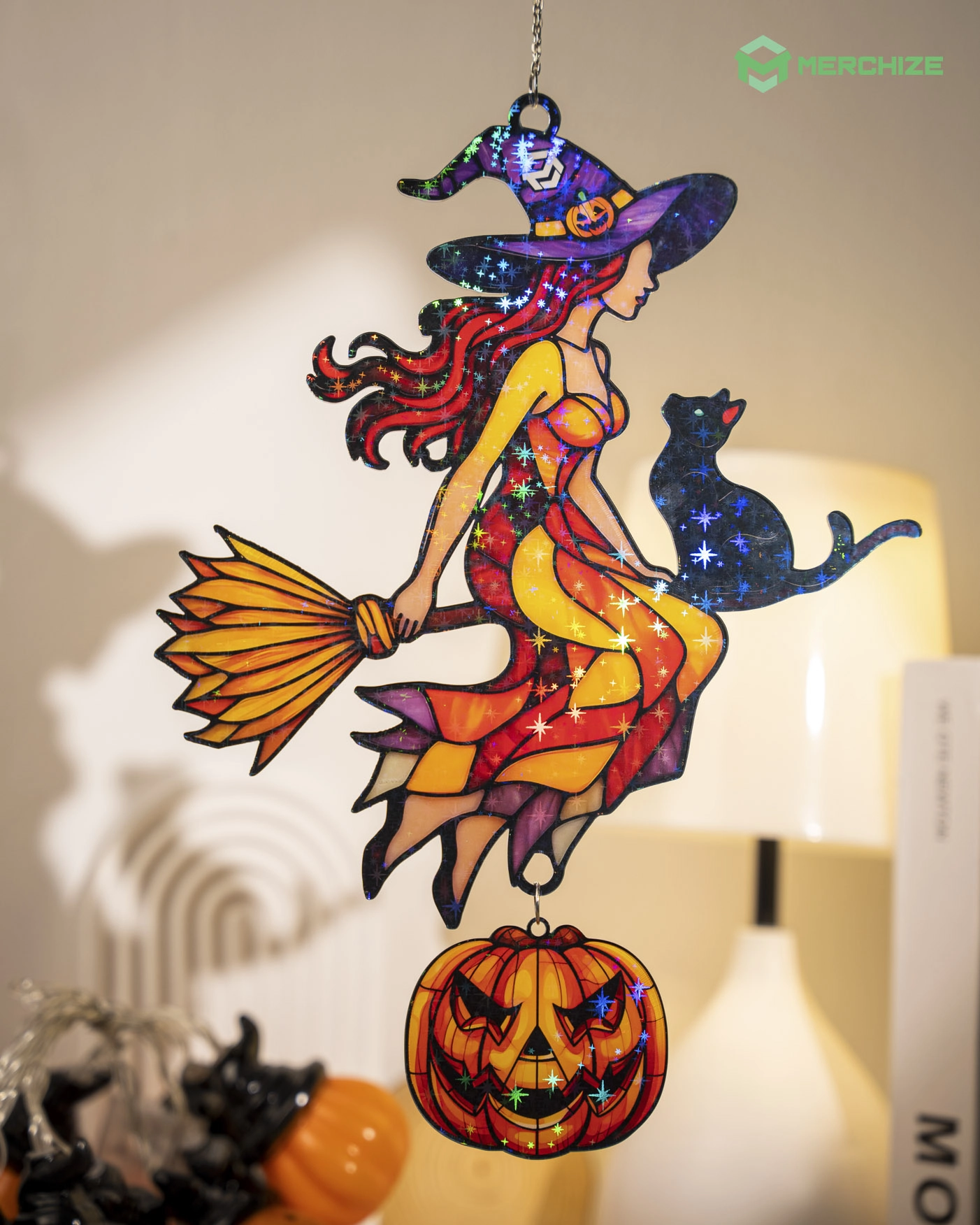  Custom Shape Acrylic Hologram Ornament With Charm 