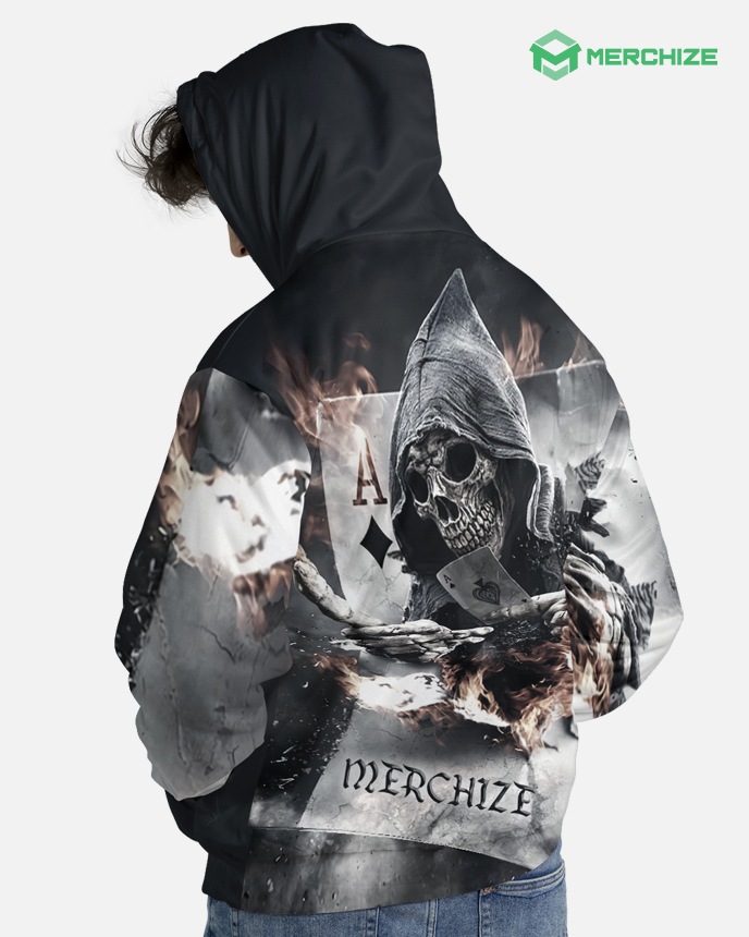 All-Over Print Men's Pullover Hoodie With Mask (Made In China) - Merchize