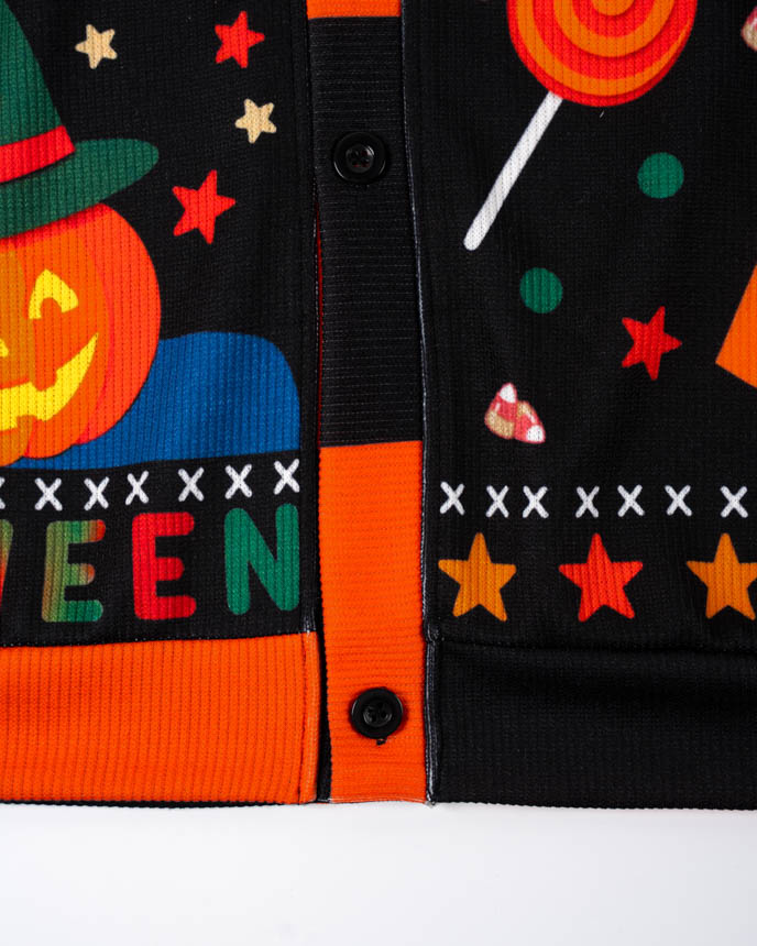 All-over Print Knitted Cardigan Vest