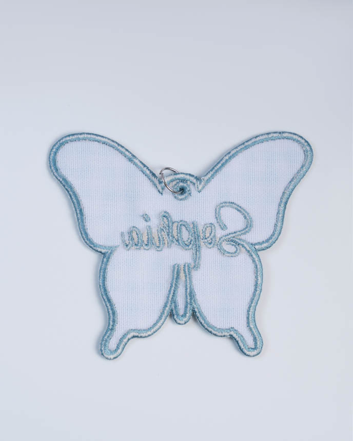Custom Shape Embroidered Canvas Tag 