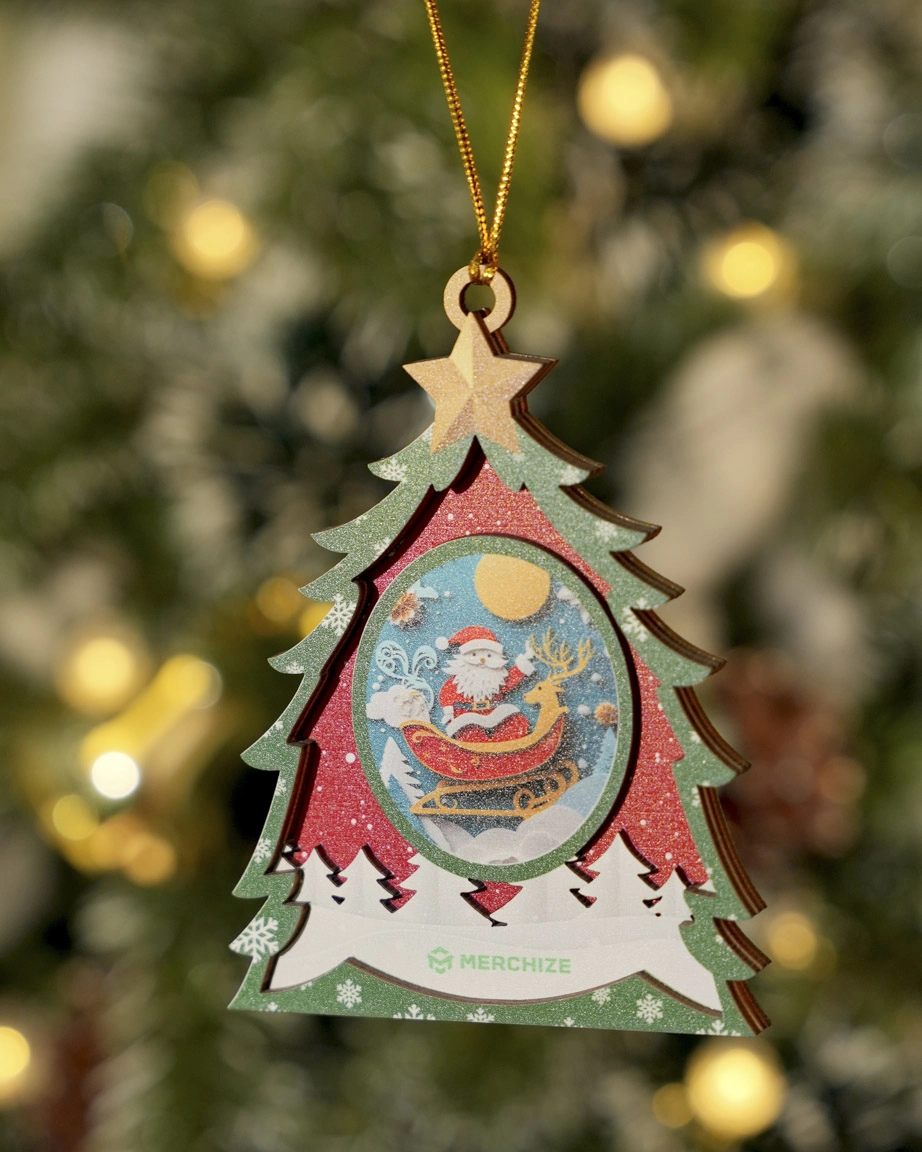 Custom Shape 3-Layered Wood Ornament