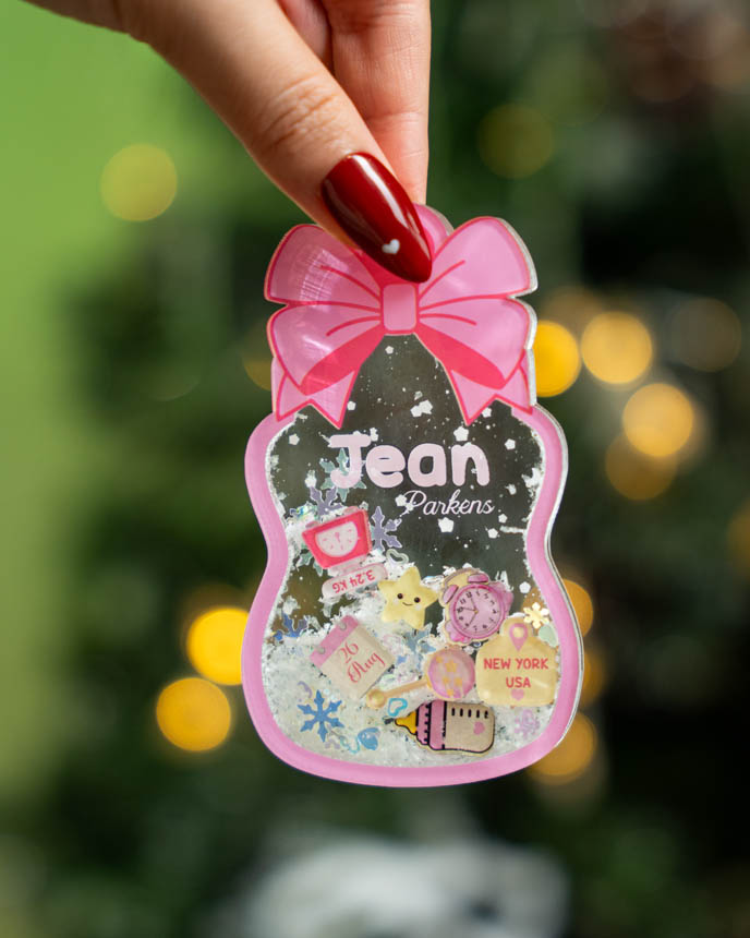 Custom Shape Glitter Shaker Ornament