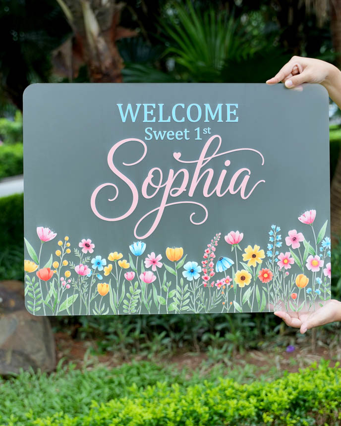 Custom Shape Frosted Acrylic Welcome Sign