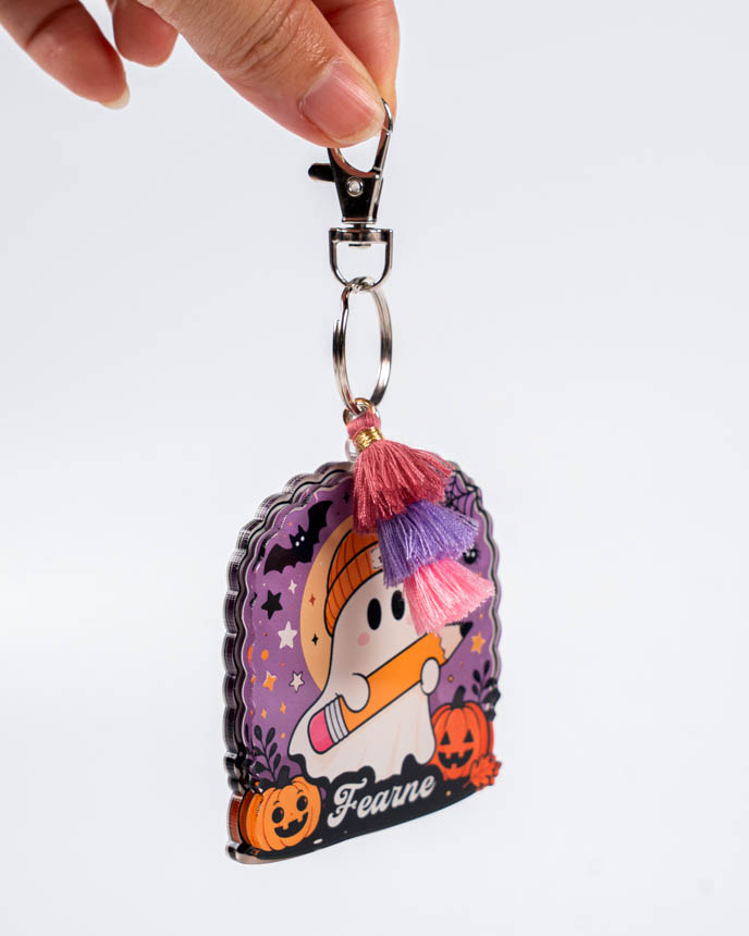 Custom Shape 2-Layer Clear Acrylic Tag With Tassel