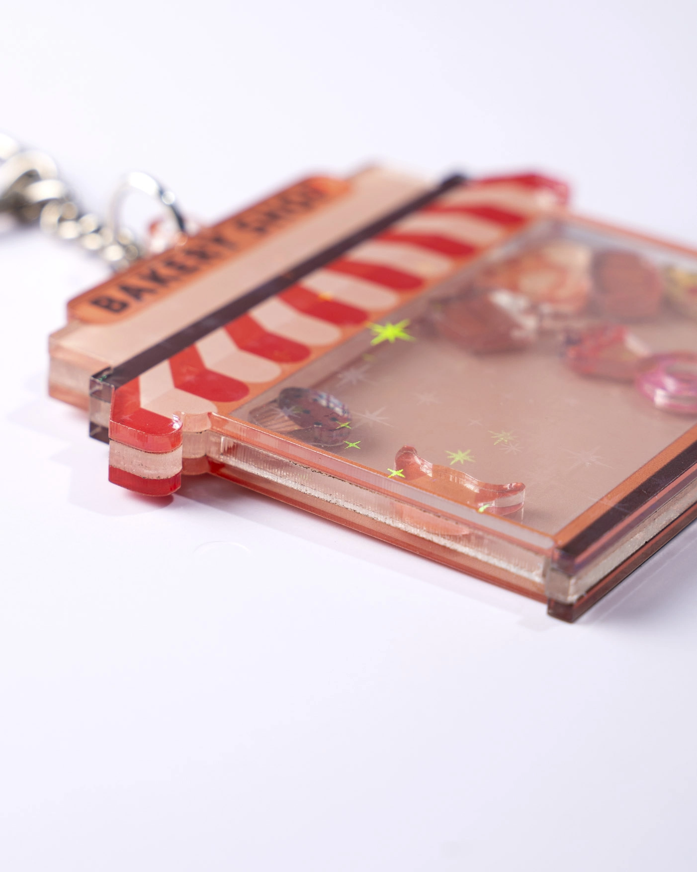 Custom Shape Hologram Shaker Keychain