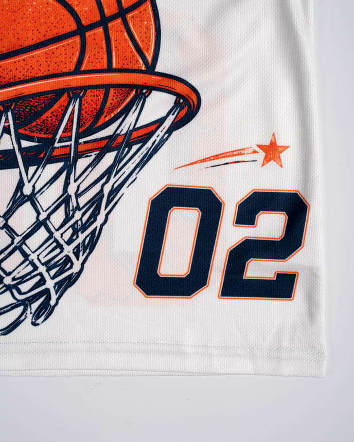 All-over Print Kid and Youth Basketball V-neck Jersey Set