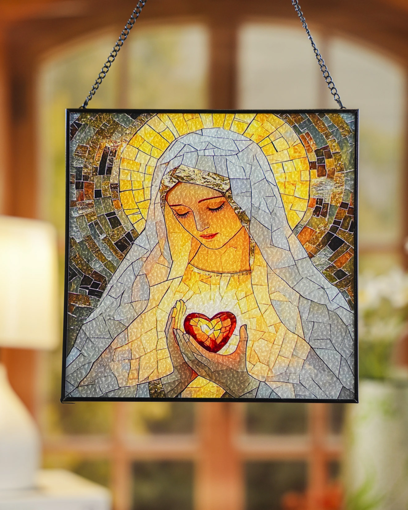 Stained Glass Suncatcher for Window Hanging