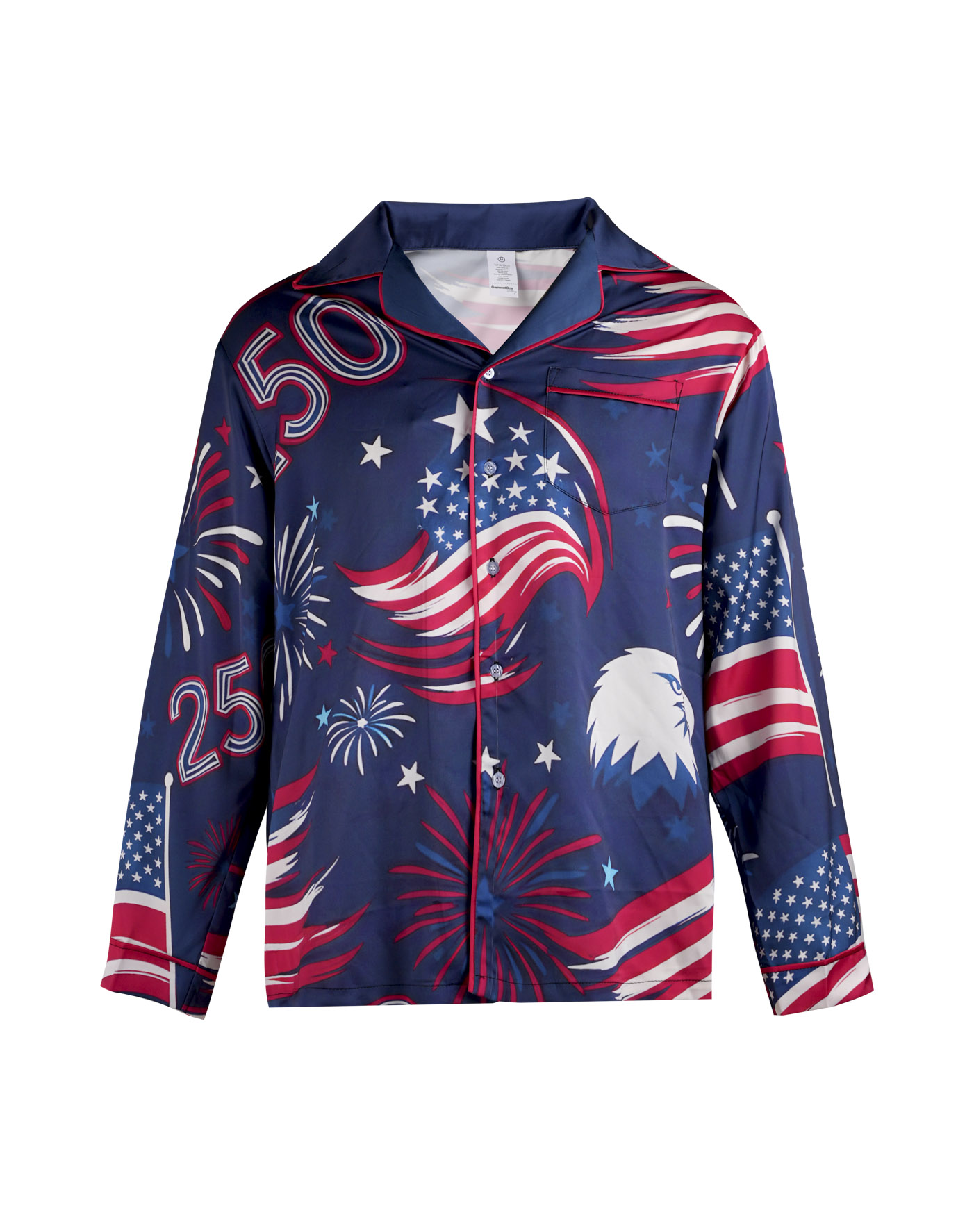 All-over Print Men's Satin Pajamas Set