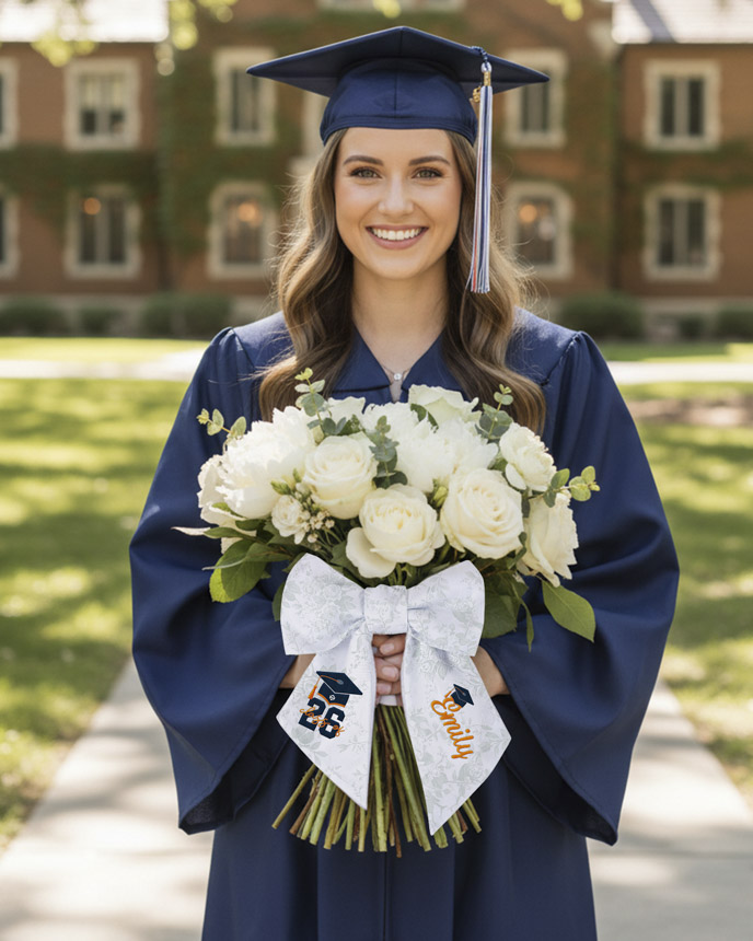 Embroidered Door Wreath Sash