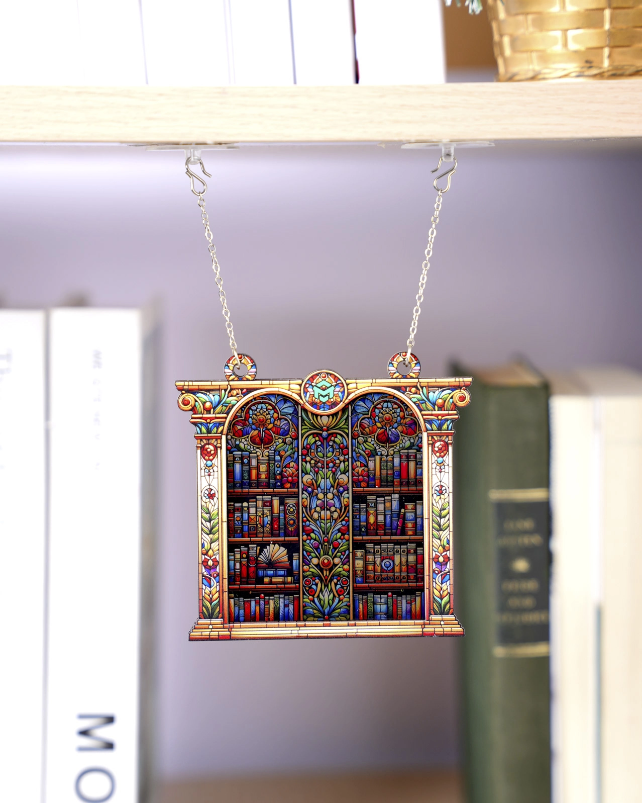 Custom Shape Suncatcher Bookshelf Sign