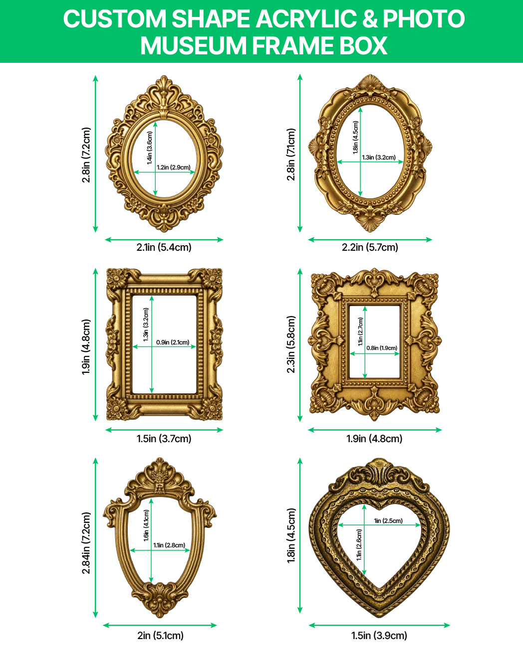 Custom Shape Acrylic And Photo Museum Frame Box