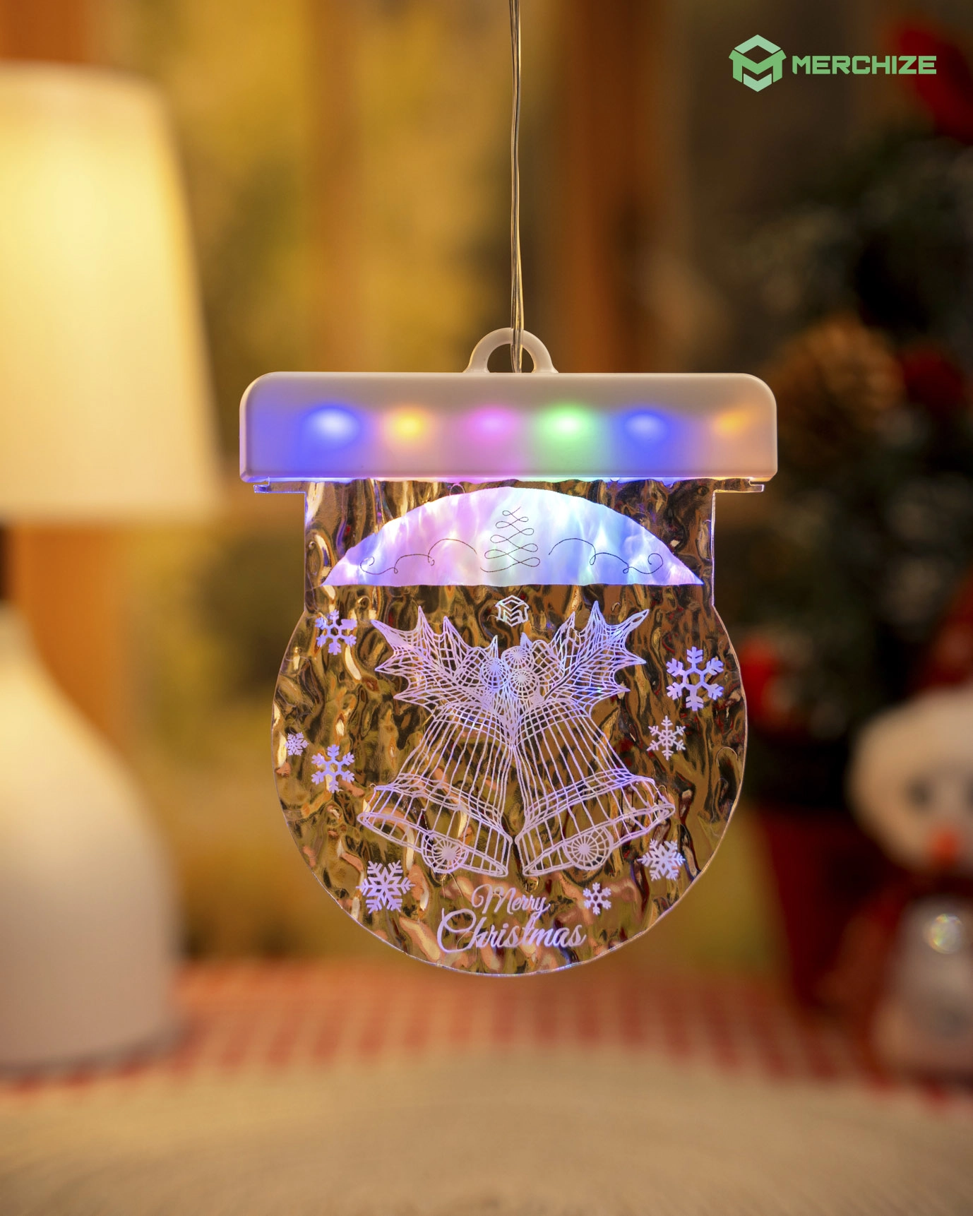 Custom Shape Wavy Acrylic LED Hanging Light Lamp 