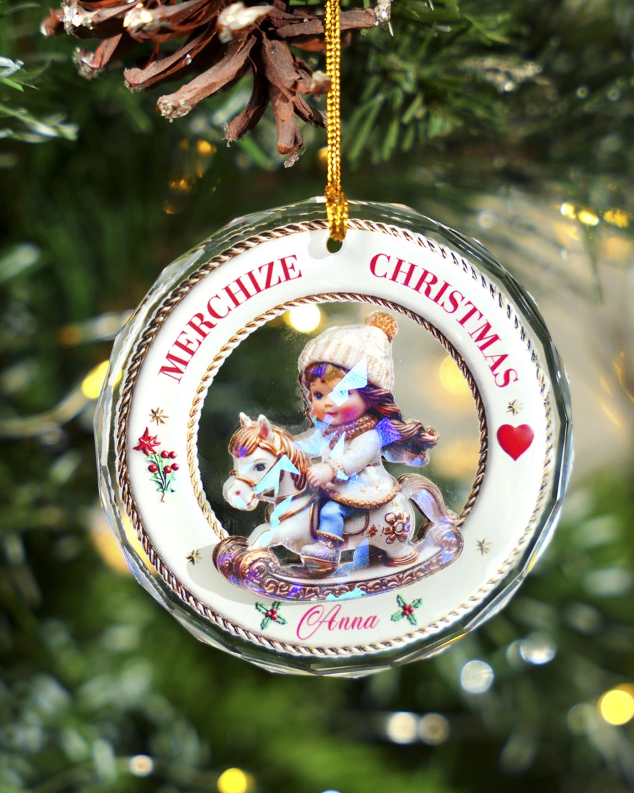 Glass and Hologram Ornament