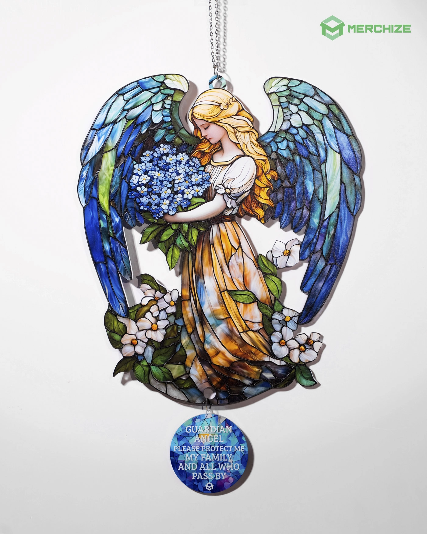  Custom Shape Acrylic Hologram Ornament With Charm 