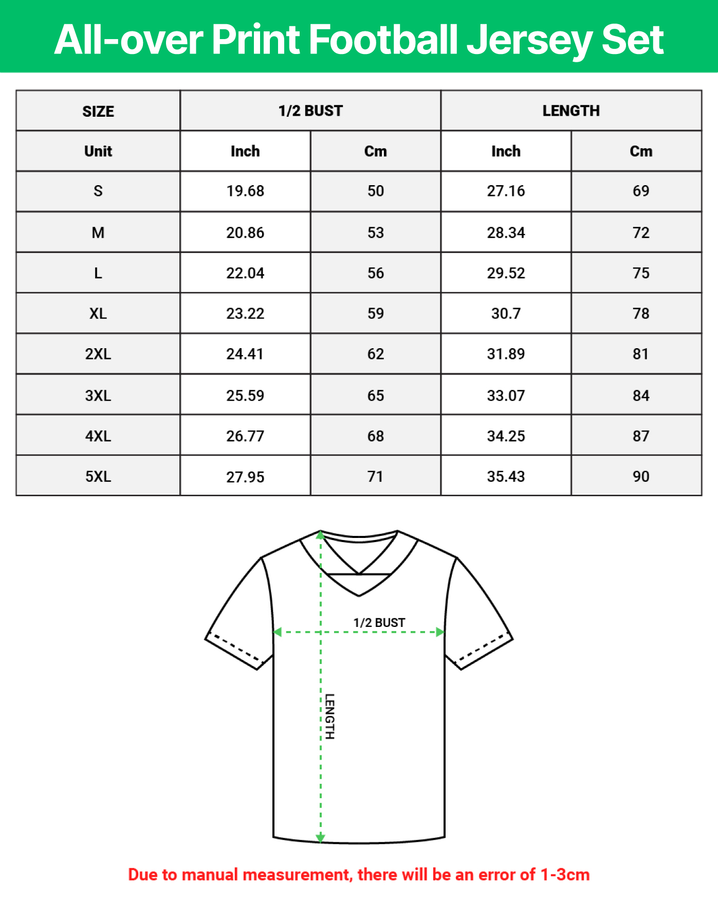 All-over Print Football Jersey Set