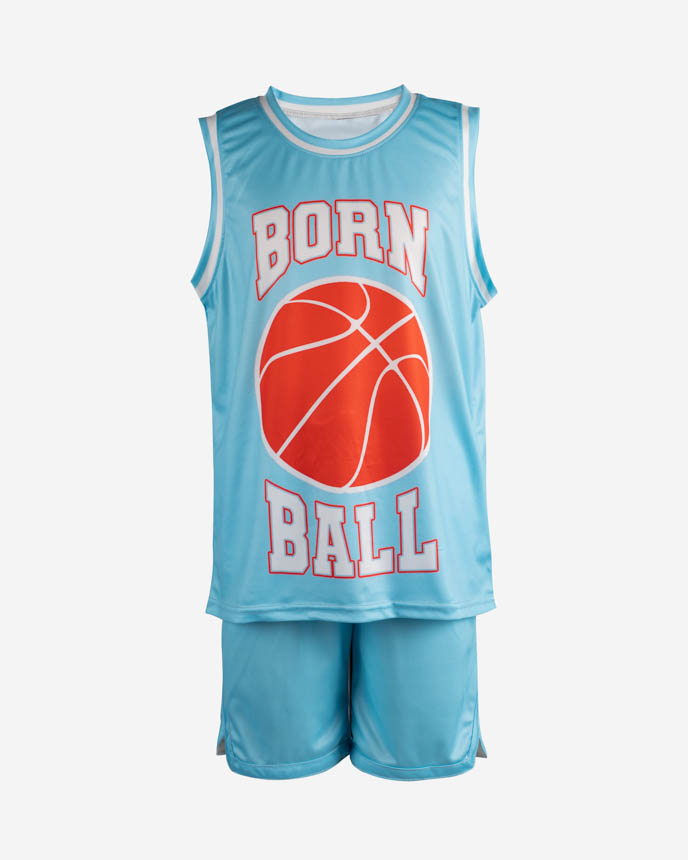 All-over Print Kid and Youth Basketball Crewneck Jersey Set