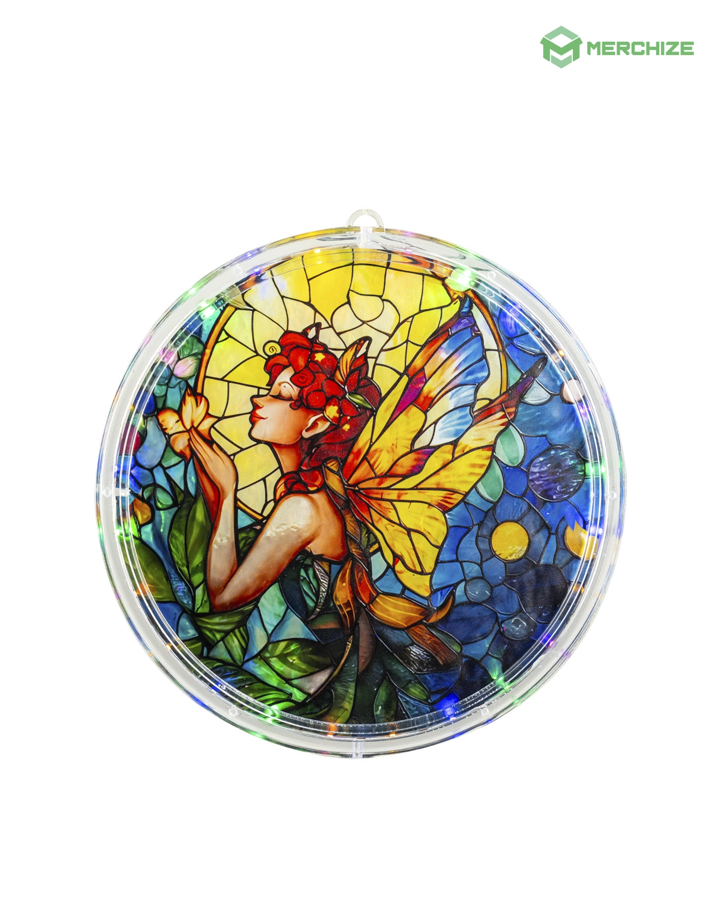 Wavy Acrylic LED Hanging Light Lamp (Circle Frame)