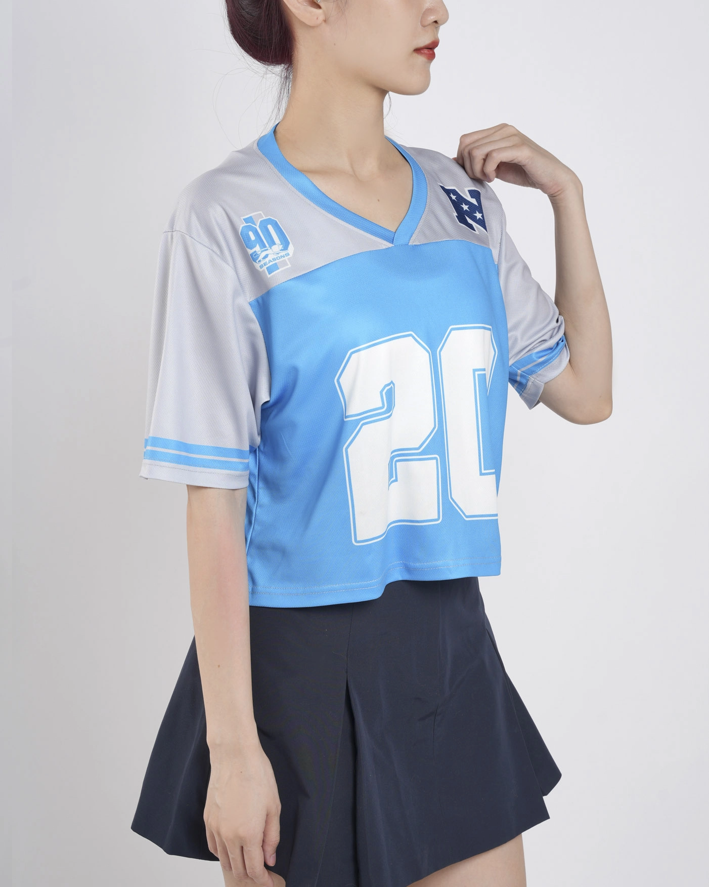 All-over Print Crop Top Football Jersey