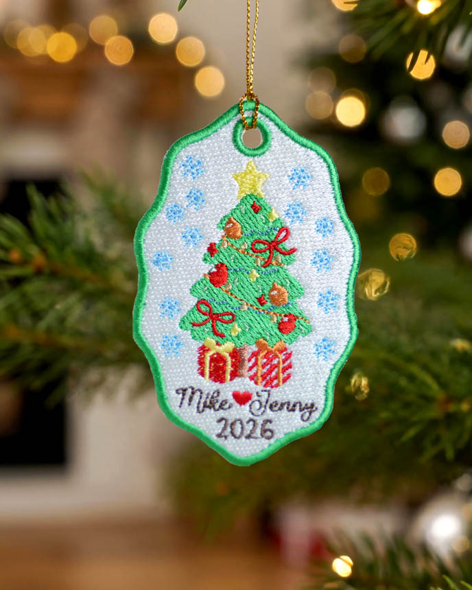 Custom Shape Embroidered Ornament