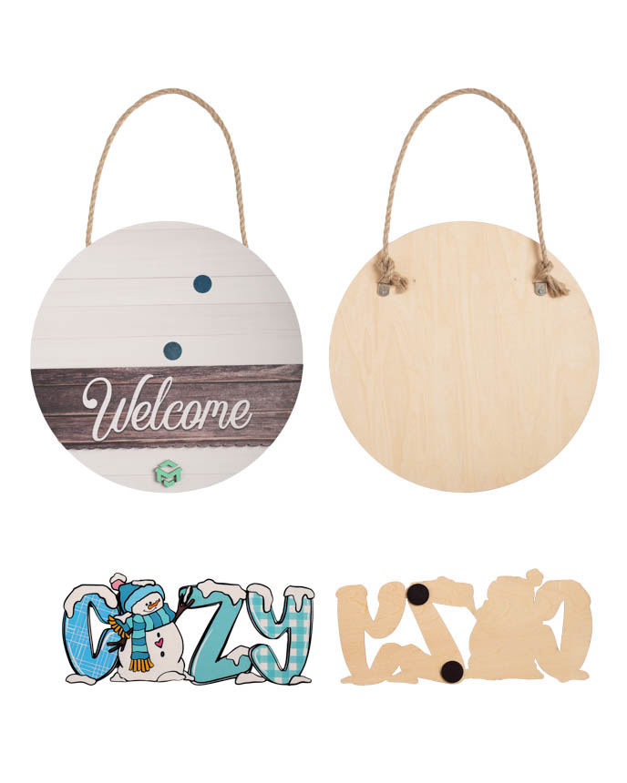Custom Shape Interchangeable Wood Sign