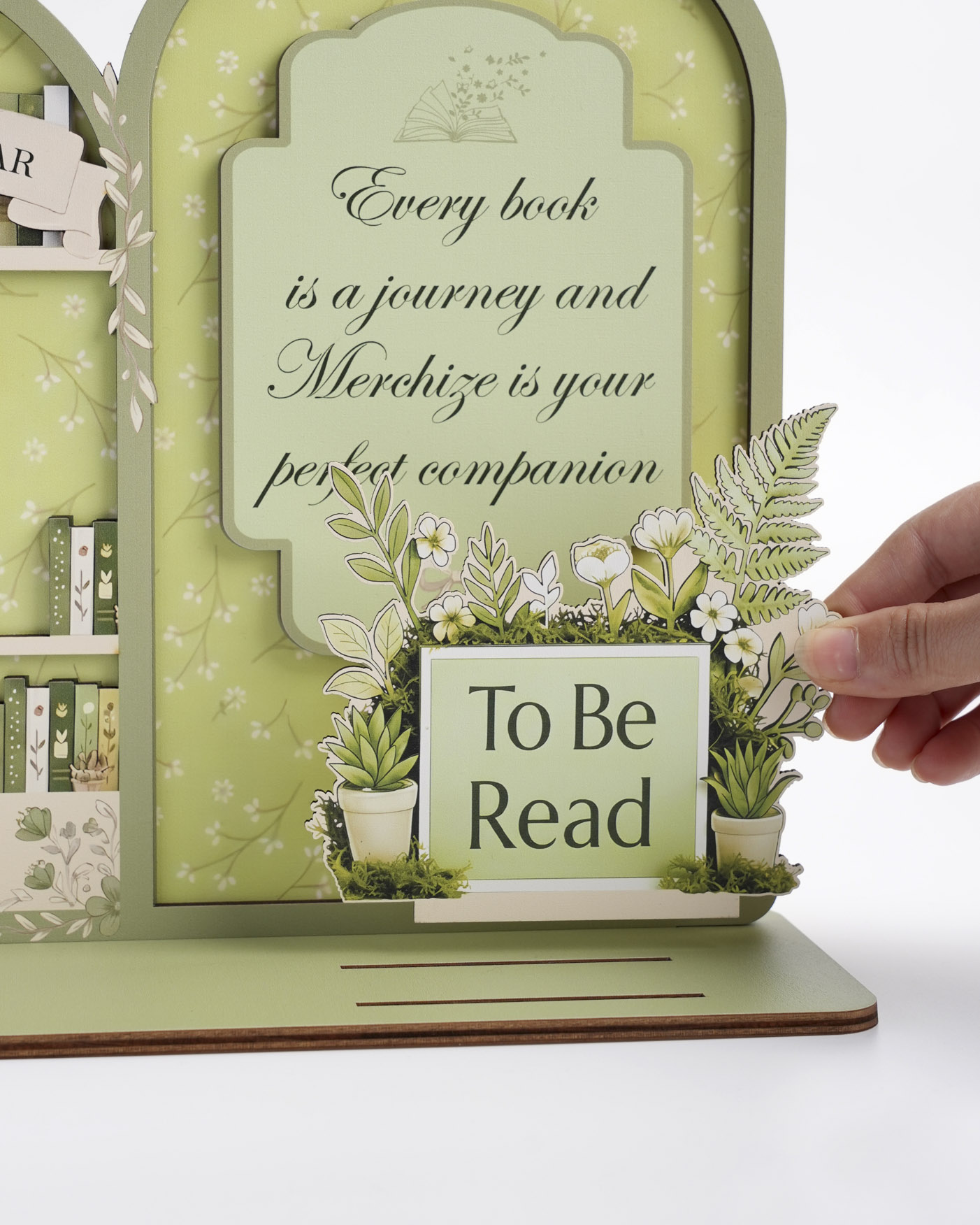 Custom Shape Wood Tracker Sign With Book Holder