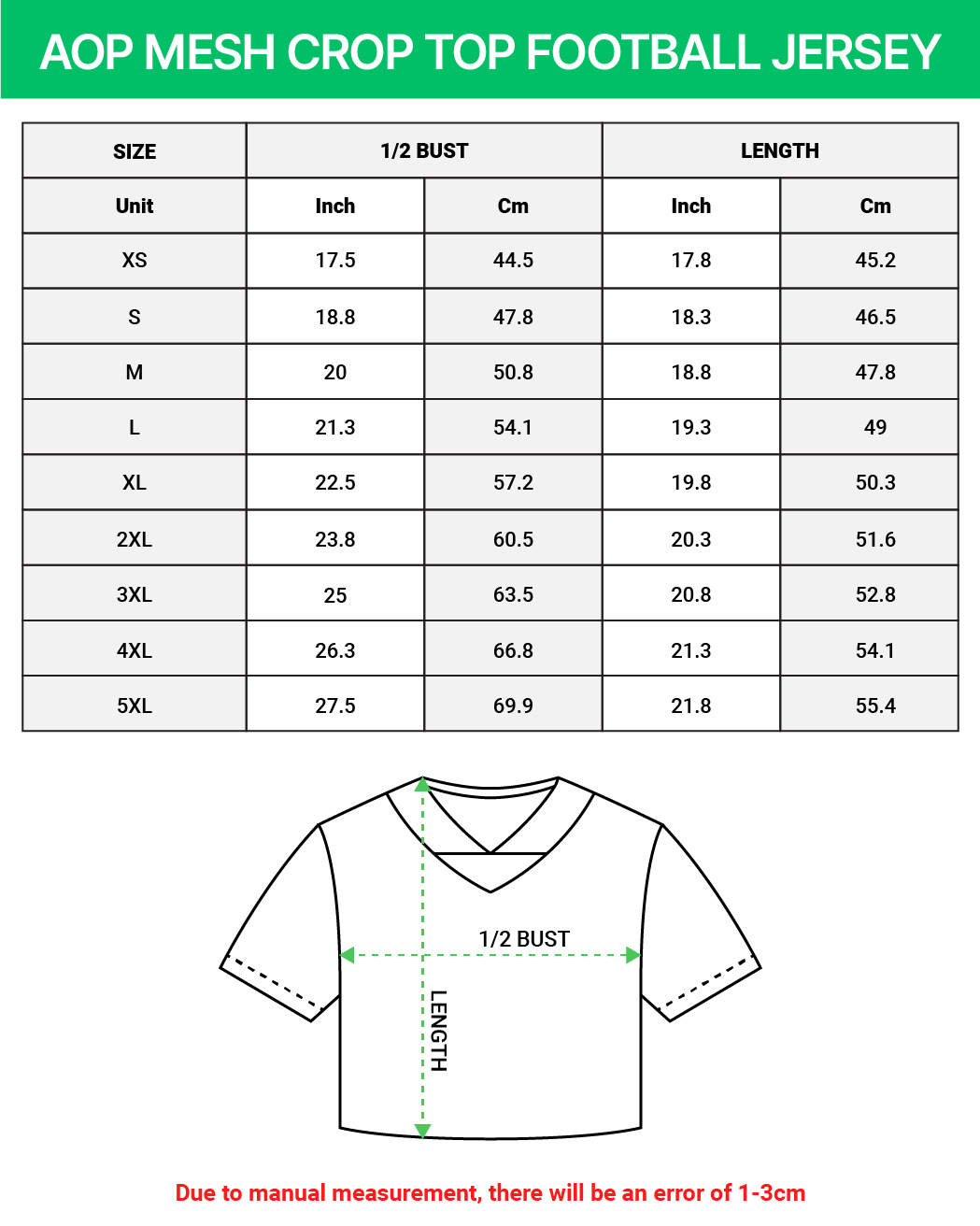 All-over Print Mesh Crop Top Football Jersey