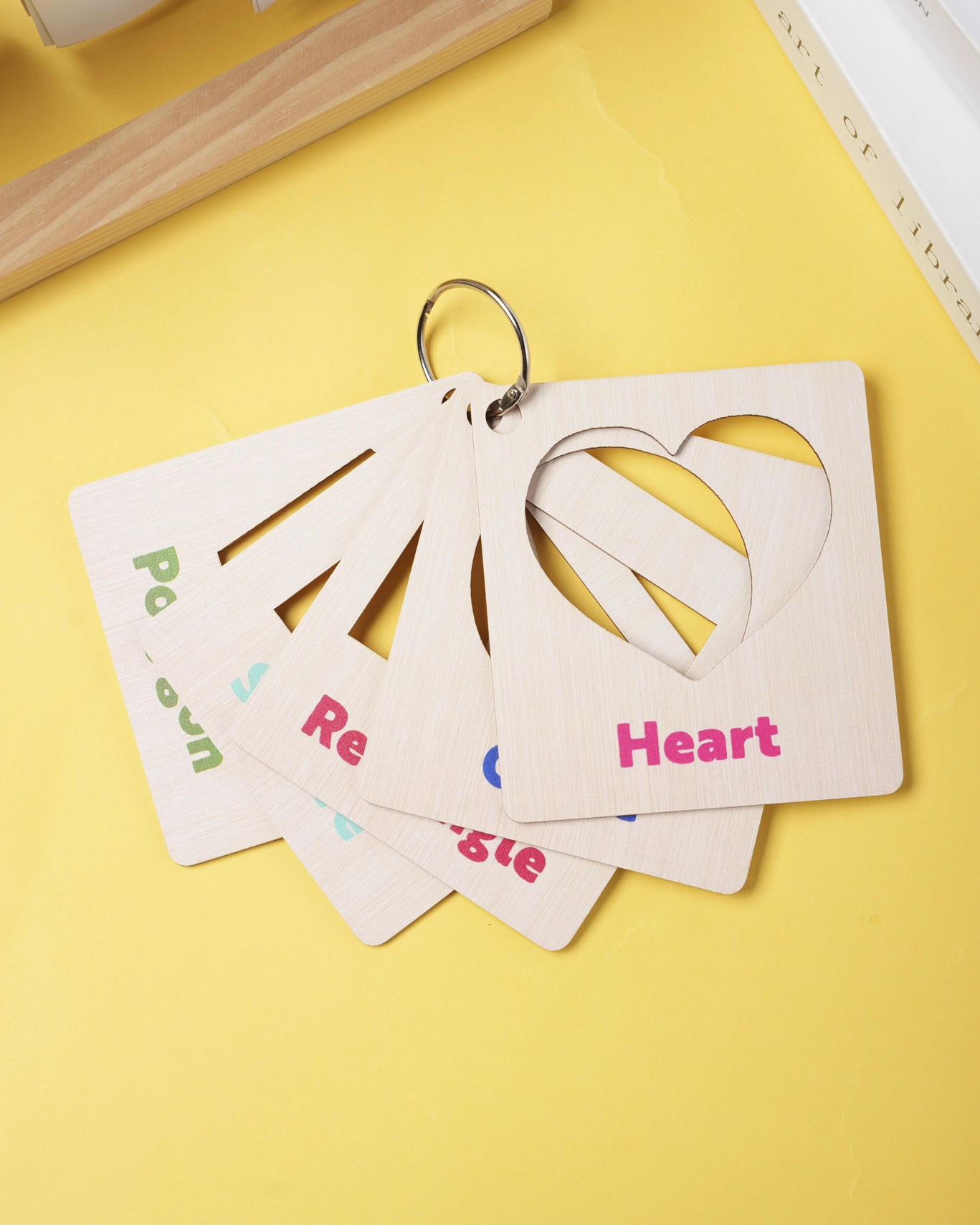 Custom Shape Wood Flash Card