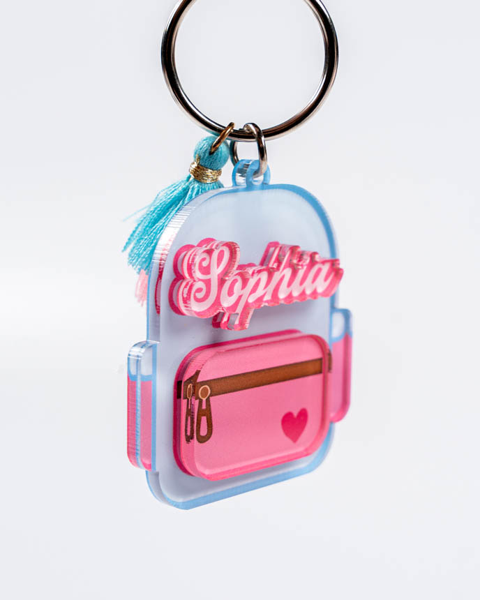 Custom Shape 2-Layer Clear Acrylic Tag With Tassel