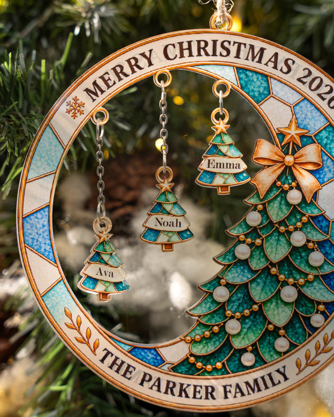 Custom Shape Acrylic Ornament With Multiple Charms