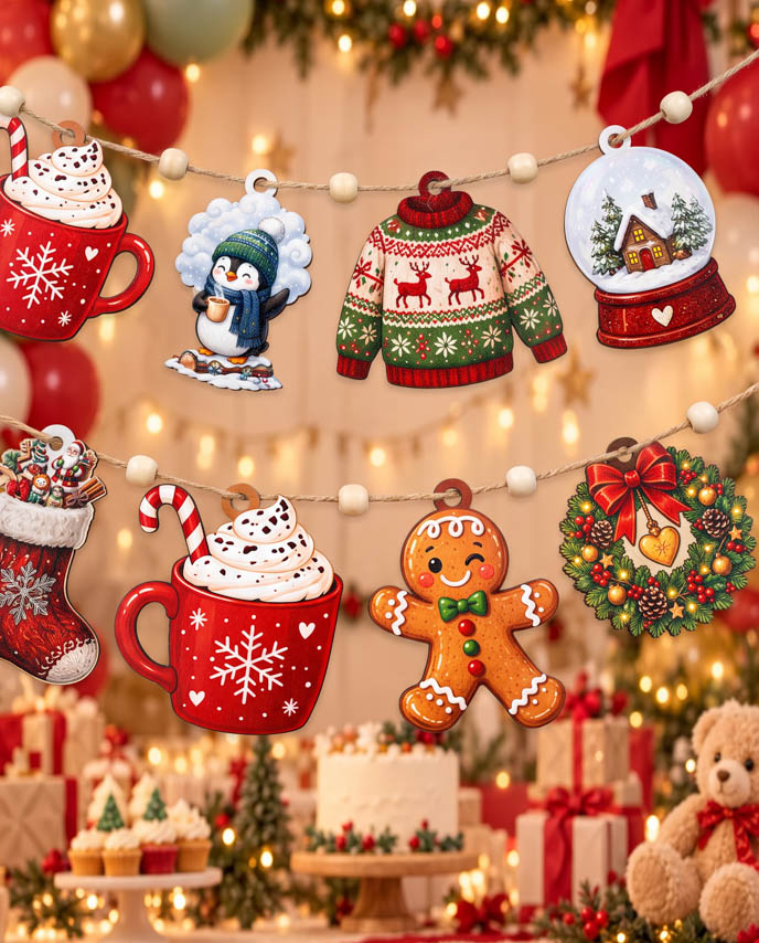 Custome Shape Wood Garland