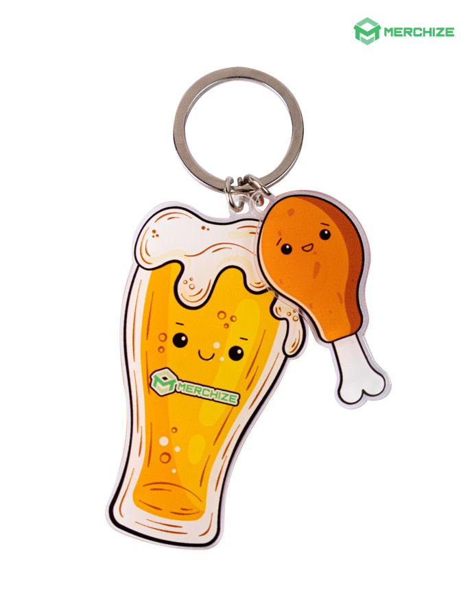 2-side Printed Multi-Charm Keychain - Print on Demand | Merchize