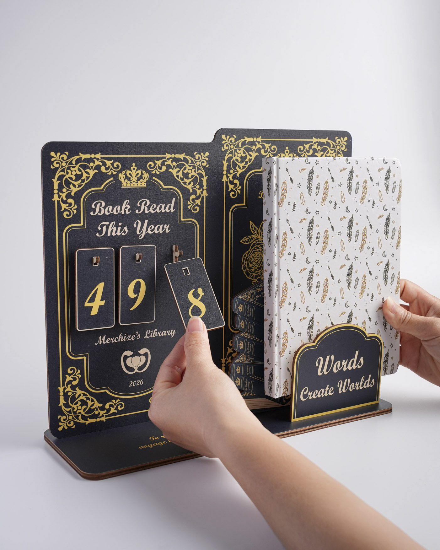 Custom Shape Wood Tracker Sign With Book Holder