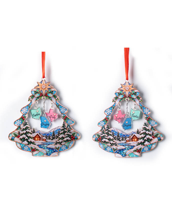Custom Shape Acrylic Ornament With Multiple Charms