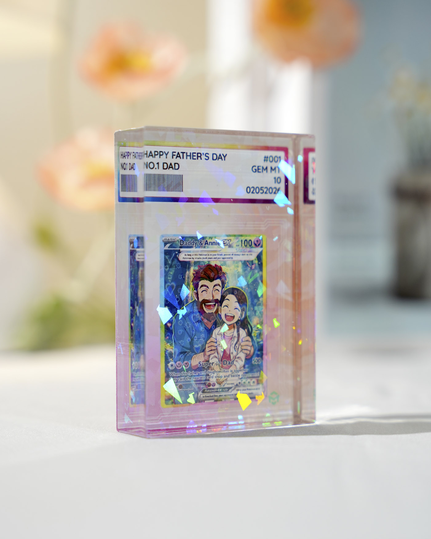  2-sided printed Hologram Acrylic Plaque (without stand) 0.8 IN
