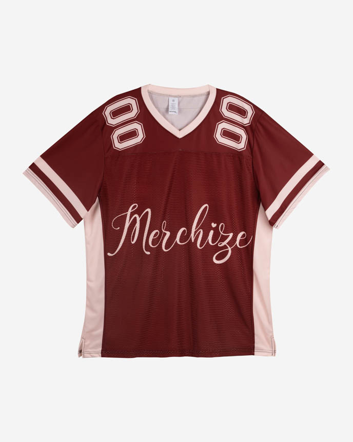 All-over Print Men's Hybrid Mesh V-neck Short Sleeve Jersey With Name Patch