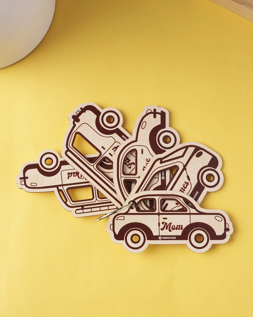 Custom Shape Wood Flash Card