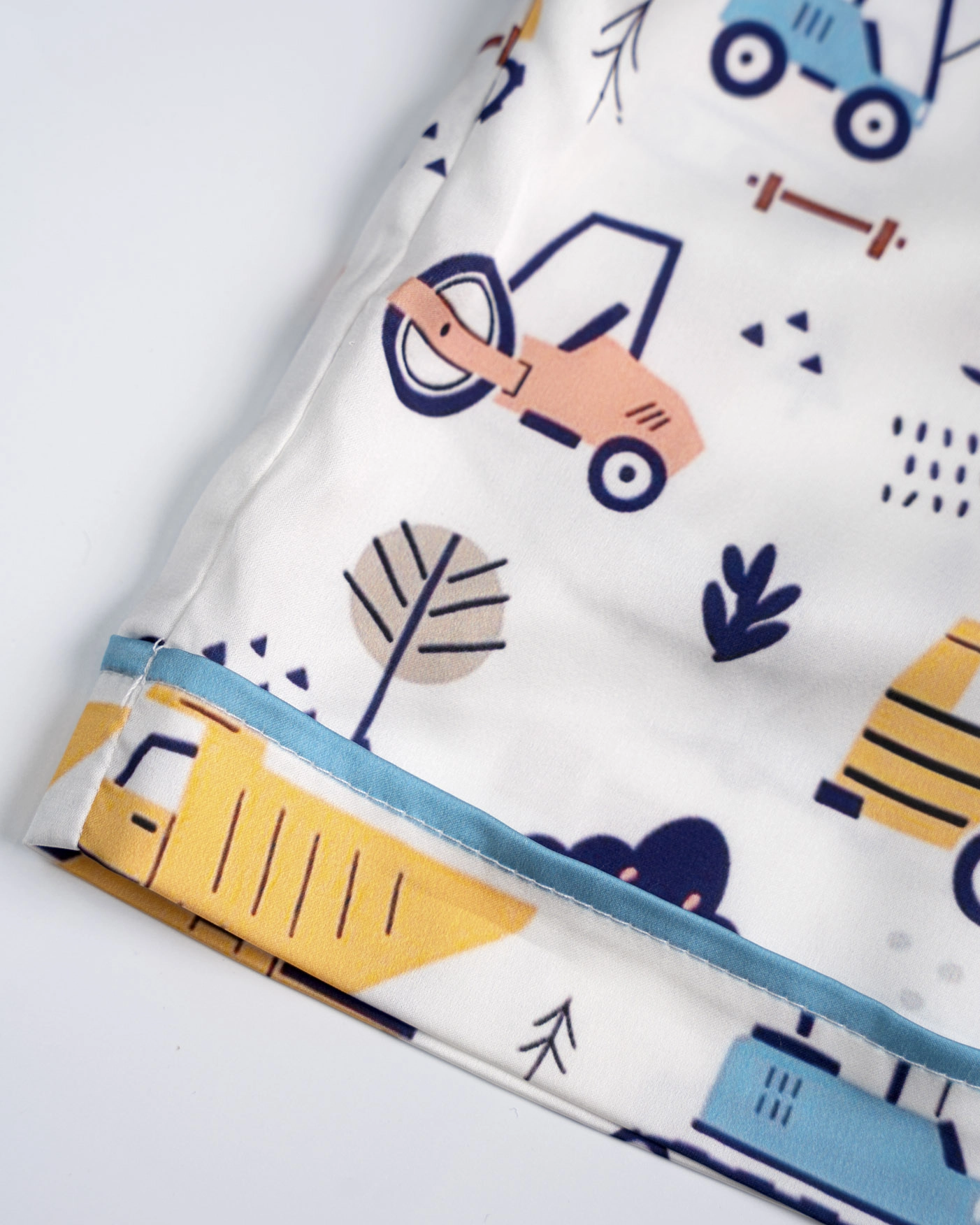 All-over Print Kid and Youth Satin Short-Sleeve Pajamas Set (No Pocket)