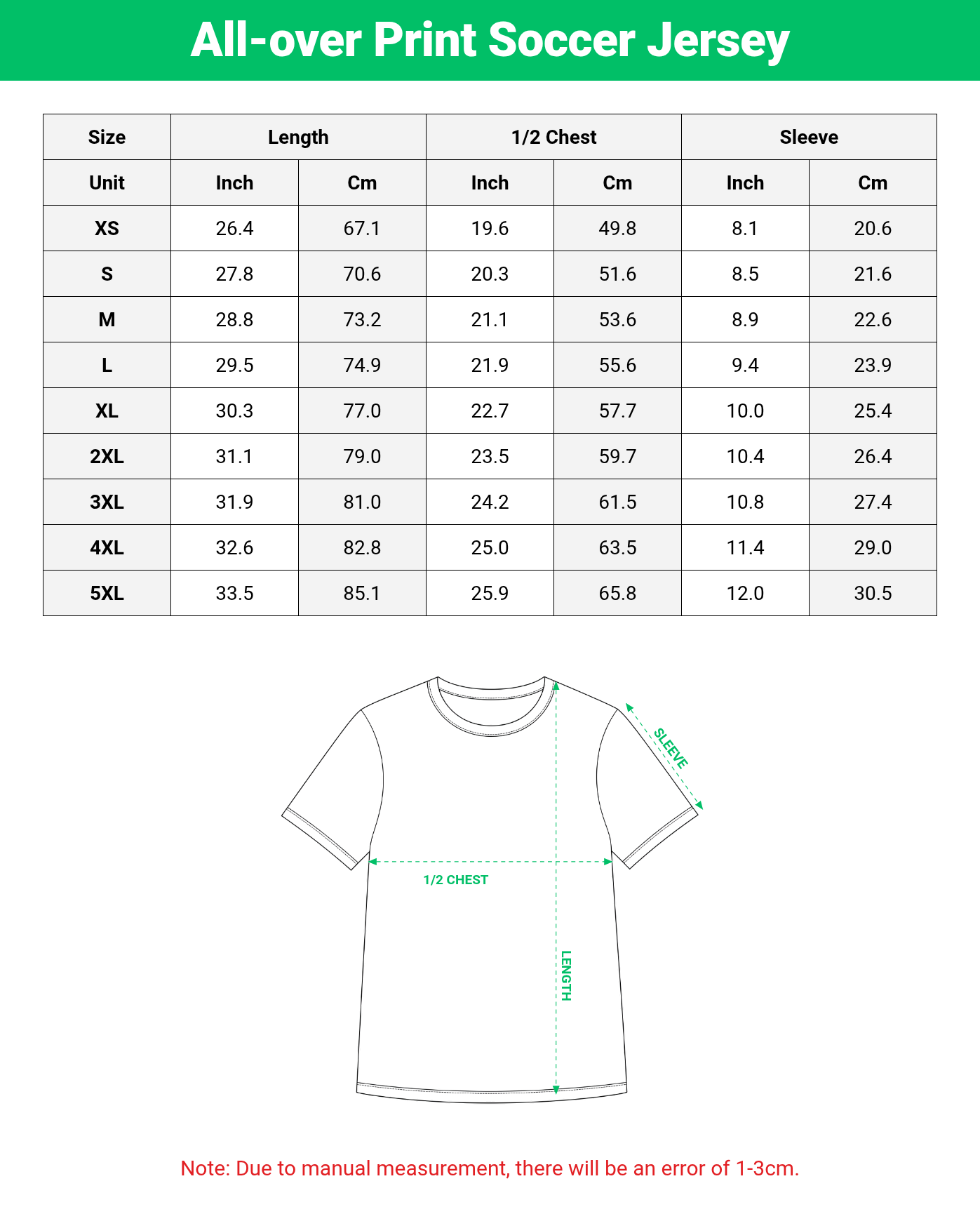All-over Print Soccer Jersey Set